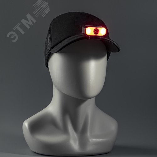 Фонарь налобный, аккумуляторный, LED, регулируемый ремень, крепление на кепку, подвес, датчик движения, 3 режима работы, 5Вт, 1200 мАч, 180Лм, IP44 - фото 18