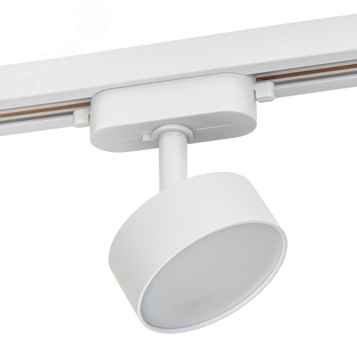 Светильник трековый, накладной, светодиодный, ARTLINE, поворотный, с регулировкой угла наклона, цилиндр, 75х75х30mm, 10 Вт, 700Лм, 4000К, 230В, алюминий, 4,5м, белый - фото 1