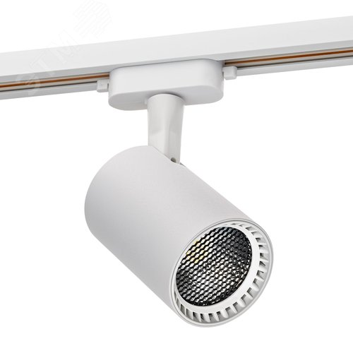 Светильник трековый, накладной, светодиодный, ARTLINE, поворотный, антибликовый, цилиндр, 75x75x115mm, 20Вт, 1700Лм, 4000К, 230В, алюминий, 9м, белый - фото 1