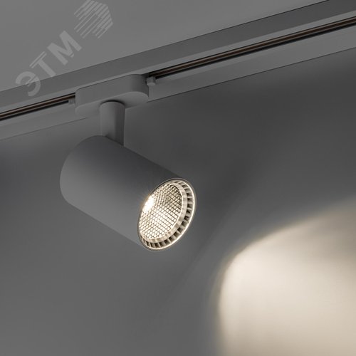 Светильник трековый, накладной, светодиодный, ARTLINE, поворотный, антибликовый, цилиндр, 75x75x115mm, 20Вт, 1700Лм, 4000К, 230В, алюминий, 9м, белый - фото 3