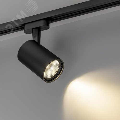 Светильник трековый, накладной, светодиодный, ARTLINE, поворотный, антибликовый, цилиндр, 75x75x115mm, 20Вт, 1700Лм, 4000К, 230В, алюминий, 9м, черный - фото 3