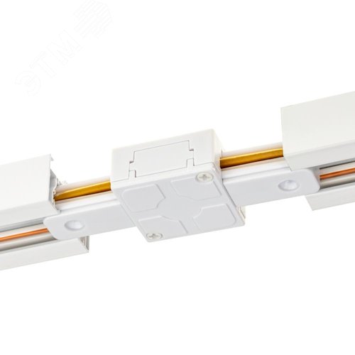 Коннектор трековый, для соединения шинопровода, прямой, жесткий, ARTLINE, пластик/медь, белый - фото 3