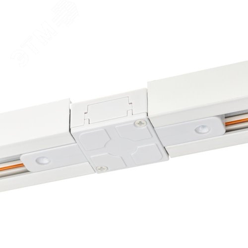 Коннектор трековый, для соединения шинопровода, прямой, жесткий, ARTLINE, пластик/медь, белый - фото 4