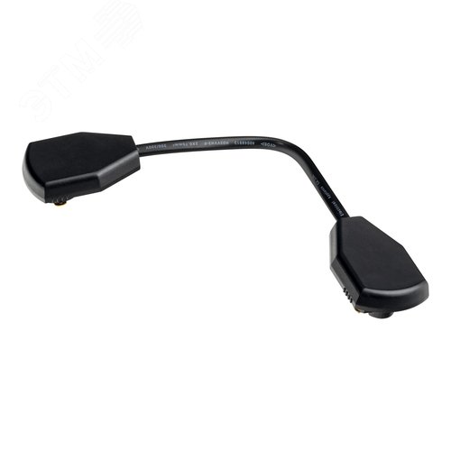 Коннектор трековый, для соединения шинопровода, гибкий, узкий, ARTLINE, пластик/медь, черный - фото 1