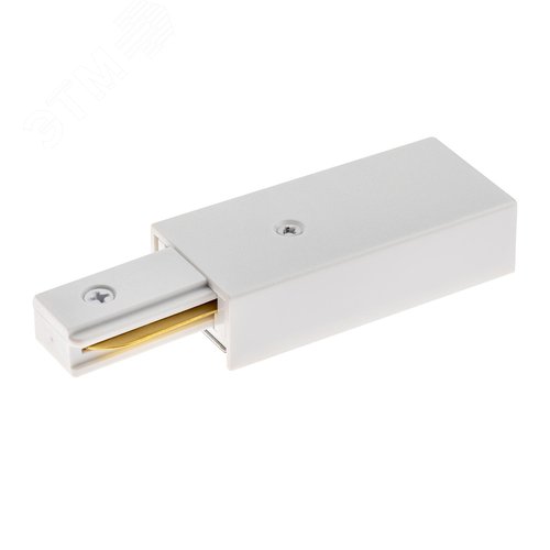 Коннектор питания для шинопровода, прямой, ARTLINE, пластик/медь, белый - фото 1