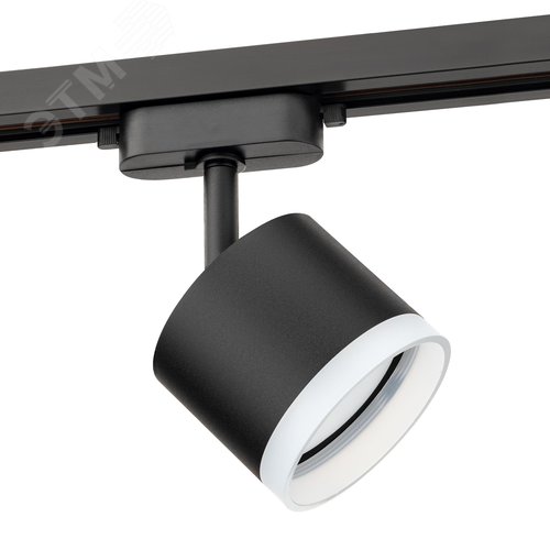 Светильник трековый, накладной, ARTLINE, поворотный, цилиндр, 85х85х70mm, GX53, 230В, алюминий/пластик, 4м, черный - фото 1