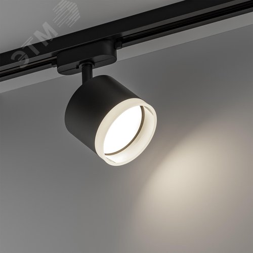 Светильник трековый, накладной, ARTLINE, поворотный, цилиндр, 85х85х70mm, GX53, 230В, алюминий/пластик, 4м, черный - фото 3