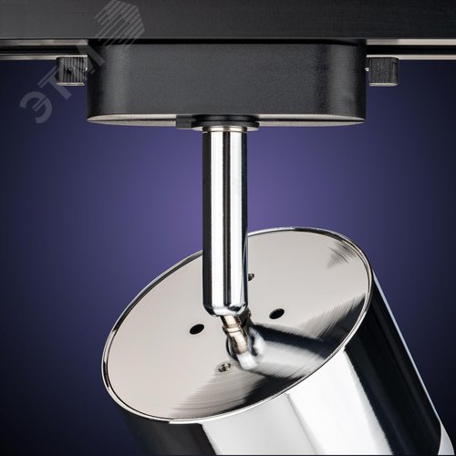 Светильник трековый, накладной, ARTLINE, поворотный, цилиндр, 85х85х70мм, GX53, 230В, алюминий/пластик, 4м кв, хром - фото 5