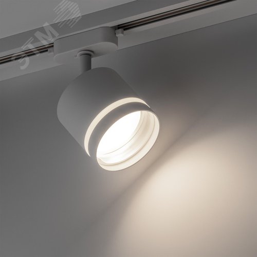 Светильник трековый, накладной, ARTLINE, поворотный, цилиндр, 85x85x80mm, GX53, 230В, алюминий/пластик, 4м, белый - фото 3