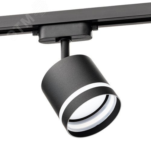 Светильник трековый, накладной, ARTLINE, поворотный, цилиндр, 85x85x80mm, GX53, 230В, алюминий/пластик, 4м, черный - фото 1