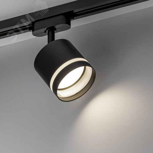 Светильник трековый, накладной, ARTLINE, поворотный, цилиндр, 85x85x80mm, GX53, 230В, алюминий/пластик, 4м, черный - фото 3