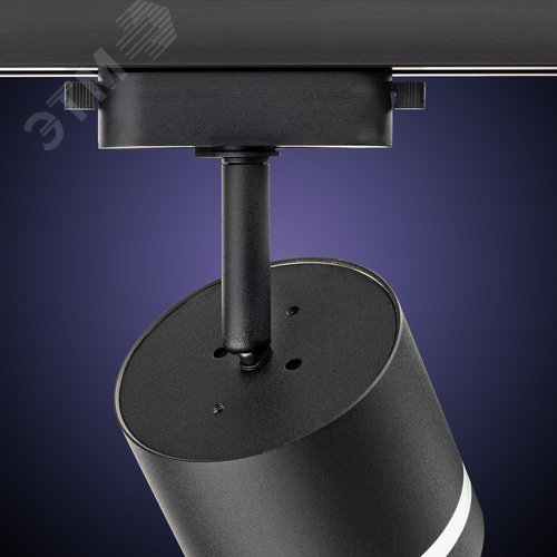 Светильник трековый, накладной, ARTLINE, поворотный, цилиндр, 85x85x80mm, GX53, 230В, алюминий/пластик, 4м, черный - фото 5