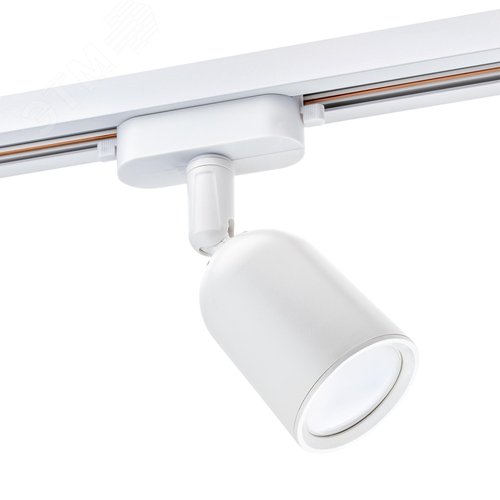 Светильник трековый, накладной, ARTLINE, поворотный, цилиндр, 55x55x87mm, GU10, 230В, пластик, 4м, белый - фото 1