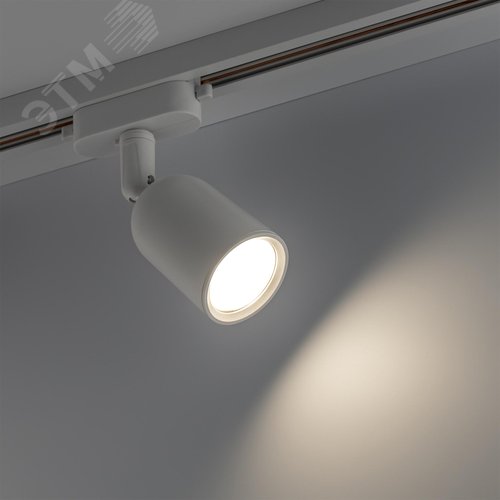 Светильник трековый, накладной, ARTLINE, поворотный, цилиндр, 55x55x87mm, GU10, 230В, пластик, 4м, белый - фото 3