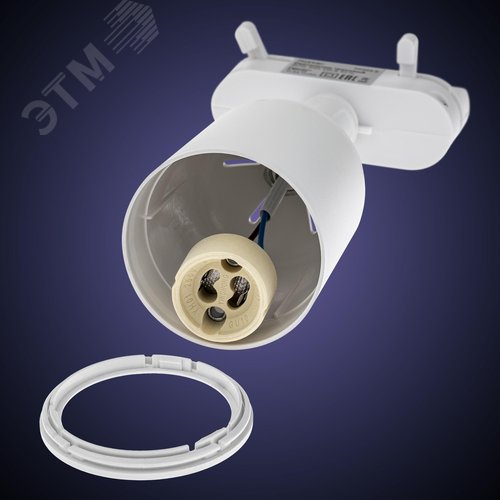 Светильник трековый, накладной, ARTLINE, поворотный, цилиндр, 55x55x87mm, GU10, 230В, пластик, 4м, белый - фото 6