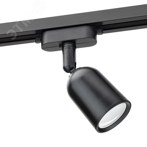 Светильник трековый, накладной, ARTLINE, поворотный, цилиндр, 55x55x87mm, GU10, 230В, пластик, 4м, черный - фото 1
