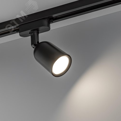 Светильник трековый, накладной, ARTLINE, поворотный, цилиндр, 55x55x87mm, GU10, 230В, пластик, 4м, черный - фото 3