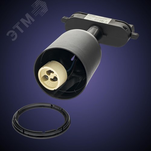 Светильник трековый, накладной, ARTLINE, поворотный, цилиндр, 55x55x87mm, GU10, 230В, пластик, 4м, черный - фото 6