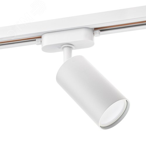 Светильник трековый, накладной, ARTLINE, поворотный, цилиндр, 55x55х100mm, GU10, 230В, алюминий, 4м, белый - фото 1