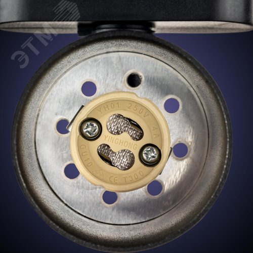 Светильник трековый, накладной, ARTLINE, поворотный, цилиндр, 55х55х100mm, GU10, 230В, алюминий, 4м, черный - фото 6