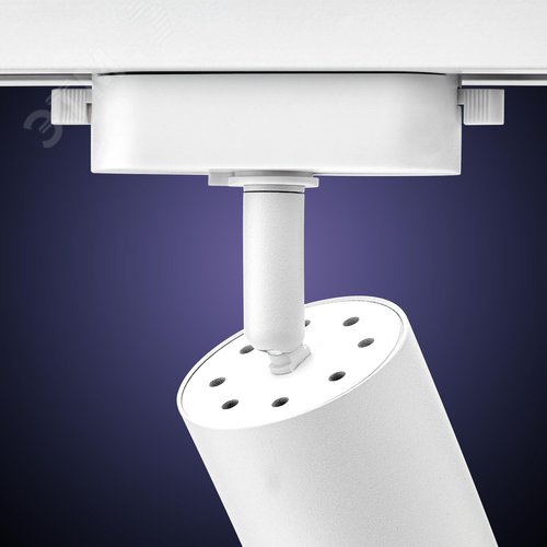 Светильник трековый, накладной, ARTLINE, поворотный, цилиндр, 55х55х100mm, GU10, 230В, алюминий/пластик, 4м, белый - фото 5