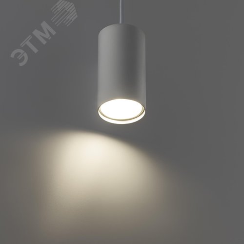 Светильник трековый, подвесной, ARTLINE, цилиндр, 55х55х100mm, GU10, 230В, алюминий, 2,6м, белый - фото 3