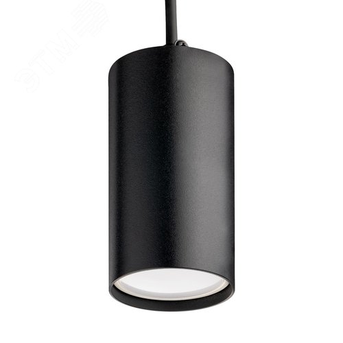 Светильник трековый, подвесной, ARTLINE, цилиндр, 55х55х100mm, GU10, 230В, алюминий, 2,6м, черный - фото 1
