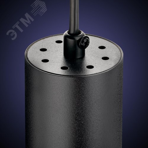 Светильник трековый, подвесной, ARTLINE, цилиндр, 55х55х100mm, GU10, 230В, алюминий, 2,6м, черный - фото 5