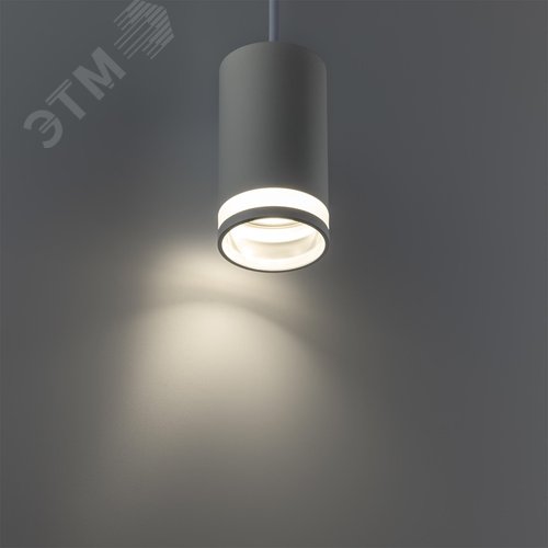 Светильник трековый, подвесной, ARTLINE, цилиндр, 55х55х100мм, GU10, 230В, алюминий/пластик, 2.6м кв, белый - фото 3