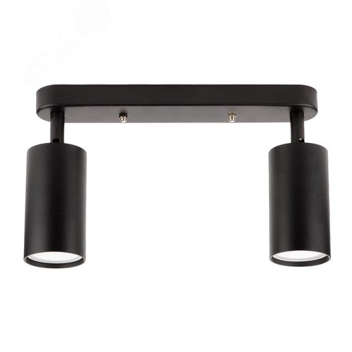 Светильник накладной, ARTON, поворотный, цилиндр, 260x55x160мм, 2хGU10, алюминий, черный - фото 1