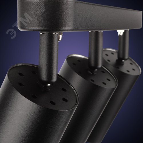 Светильник накладной, ARTON, поворотный, цилиндр, 350x55x160мм, 3хGU10, алюминий, черный - фото 7