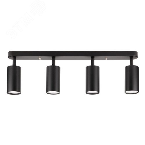 Светильник накладной, ARTON, поворотный, цилиндр, 500x55x160мм, 4хGU10, алюминий, черный - фото 1