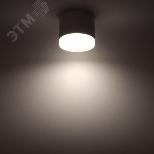 Светильник накладной, ARTON, цилиндр, 85х85х70мм, GX53, алюминий/стекло, белый - фото 3