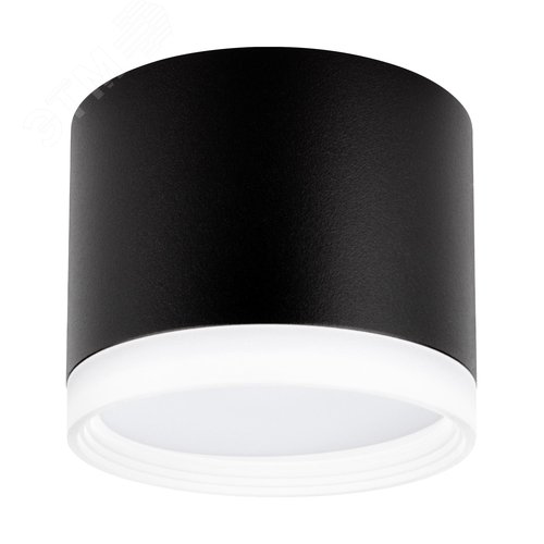 Светильник накладной, ARTON, цилиндр, 85х85х70мм, GX53, алюминий/стекло, черный - фото 1