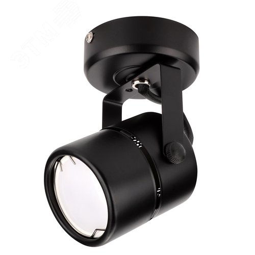 Светильник накладной, ARTON, поворотный, цилиндр, 60x60x85мм, GU10, металл, черный - фото 1