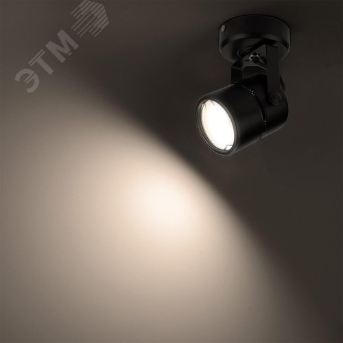 Светильник накладной, ARTON, поворотный, цилиндр, 60x60x85мм, GU10, металл, черный - фото 3