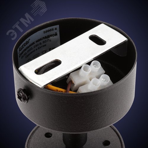 Светильник накладной, ARTON, поворотный, цилиндр, 55х55х100мм, GU10, алюминий, черный - фото 5