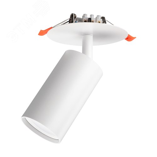 Светильник встраиваемый, ARTIN, поворотный, цилиндр, 55х55х100 мм, GU10, алюминий, белый - фото 1