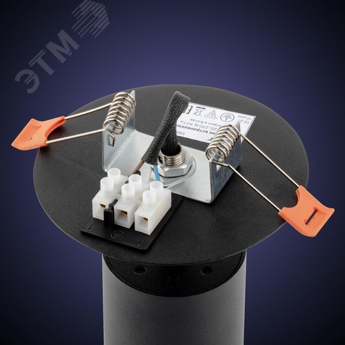 Светильник встраиваемый, ARTIN, поворотный, цилиндр, 55x55x100мм, GU10, алюминий, черный - фото 5