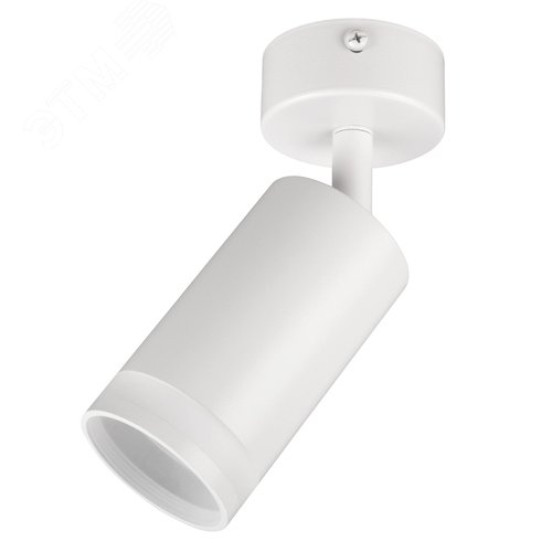 Светильник накладной, ARTON, поворотный, цилиндр, 55х55х100мм, GU10, алюминий/стекло белый - фото 1