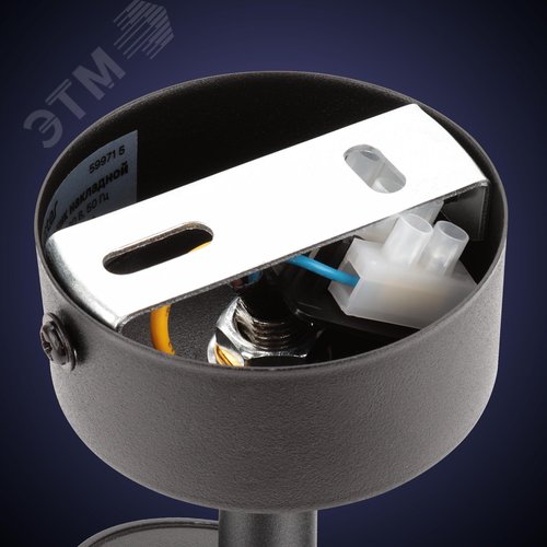 Светильник накладной, ARTON, поворотный, цилиндр, 55х55х100мм, GU10, алюминий/стекло, черный - фото 5