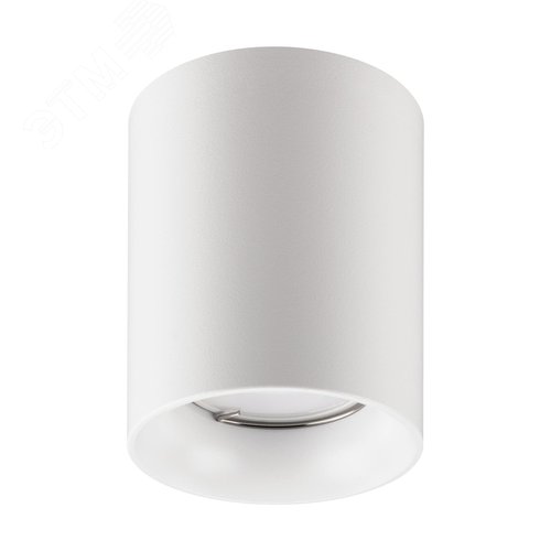 Светильник накладной, ARTON, цилиндр, 80х80х100мм, GU10, алюминий, белый - фото 1