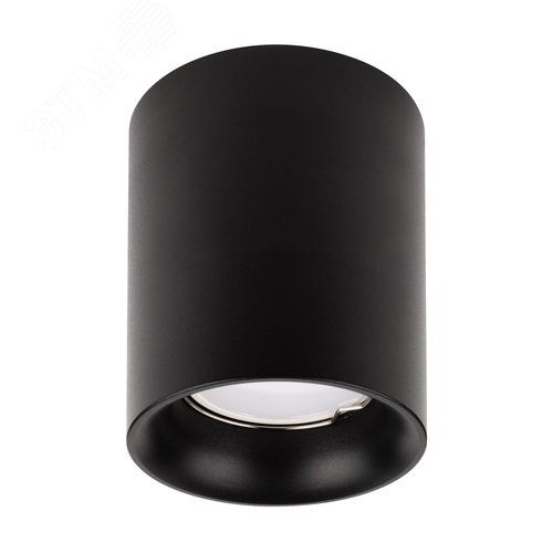 Светильник накладной, ARTON, цилиндр, 80х80х100мм, GU10, алюминий, черный - фото 1
