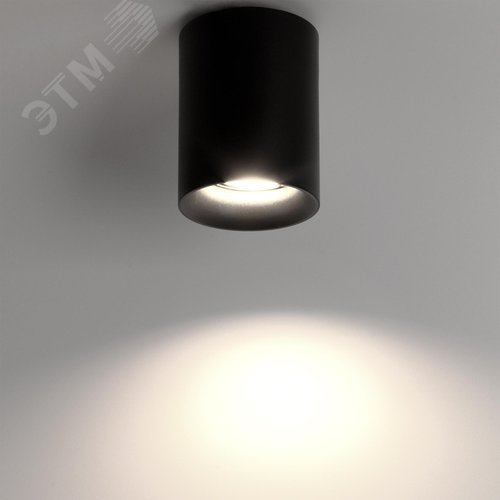 Светильник накладной, ARTON, цилиндр, 80х80х100мм, GU10, алюминий, черный - фото 3