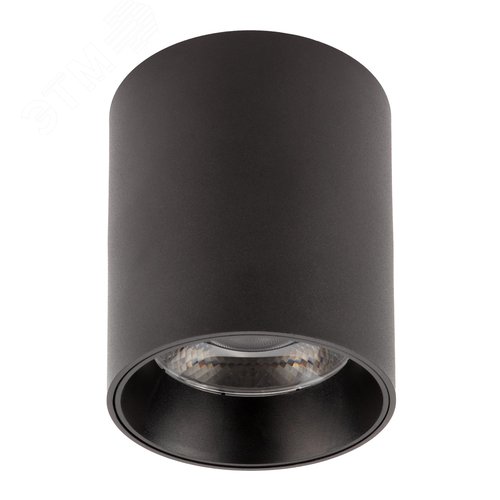 Светильник накладной светодиодный, ARTON, цилиндр, 80х80х100мм, 12Вт, 960Лм, 4200К, алюминий, черный - фото 1