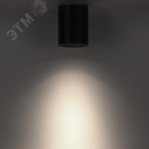 Светильник накладной светодиодный, ARTON, цилиндр, 80х80х100мм, 12Вт, 960Лм, 4200К, алюминий, черный - фото 3