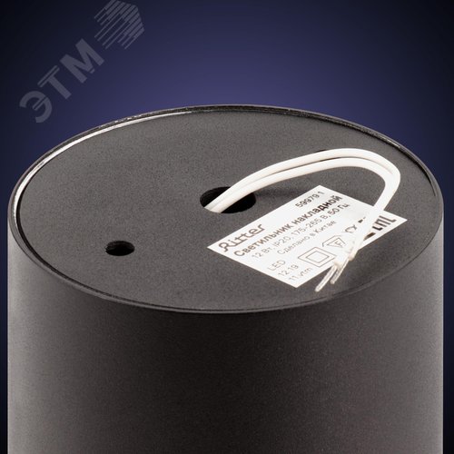 Светильник накладной светодиодный, ARTON, цилиндр, 80х80х100мм, 12Вт, 960Лм, 4200К, алюминий, черный - фото 5