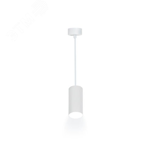 Светильник подвесной, ARTON, цилиндр, провод 1м, 55х55х100мм, GU10, алюминий, белый - фото 4