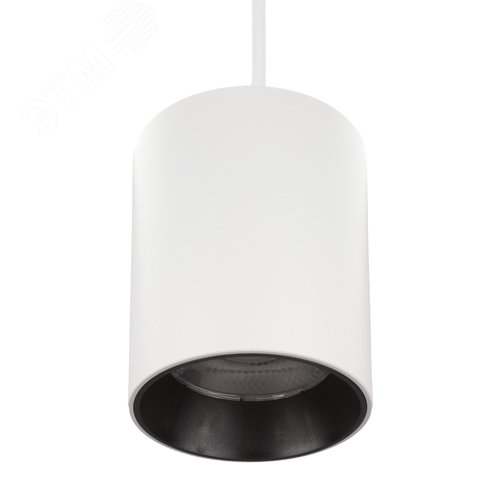 Светильник подвесной, ARTON, цилиндр, провод 1 м, 80х80х100 мм, LED 12 Вт, 960 Лм, 4200К, алюминий, белый - фото 1
