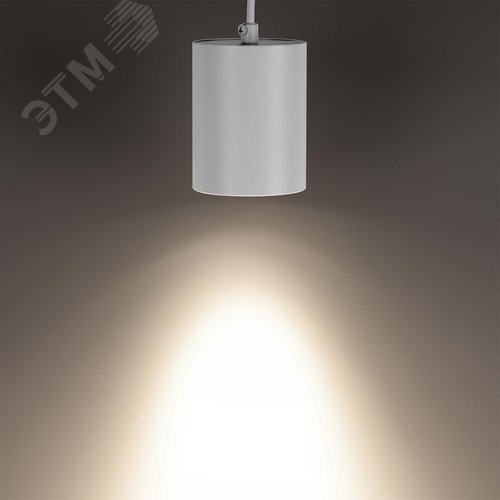 Светильник подвесной, ARTON, цилиндр, провод 1 м, 80х80х100 мм, LED 12 Вт, 960 Лм, 4200К, алюминий, белый - фото 3